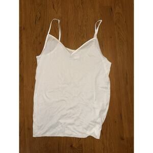 Hanro Of Switzerland Women's Cotton Seamless Tank Top Trim- White - MEDIUM